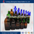 High quality amber essential oil glass bottle with screw cap wholesale